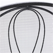 Benjara Fireplace Screen 57 Inch- 3 Panel Scrolled Mesh- Black Silver Iron