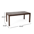 Benjara Feya Outdoor Dining Table- 69