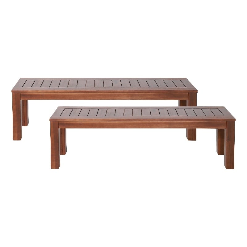 Benjara Feya Outdoor Bench Set of 2- 62