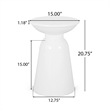 Benjara Suma Outdoor End Table- Round 15