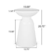 Benjara Suma Outdoor End Table- Round 15