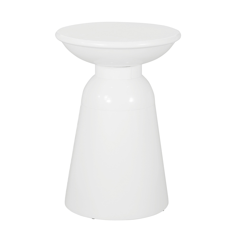 Benjara Suma Outdoor End Table- Round 15