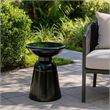 Benjara Suma Outdoor End Table- Round 15