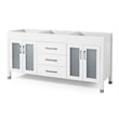Benjara Bathroom Double Vanity Base- 3 Drawers and 4 Doors 73