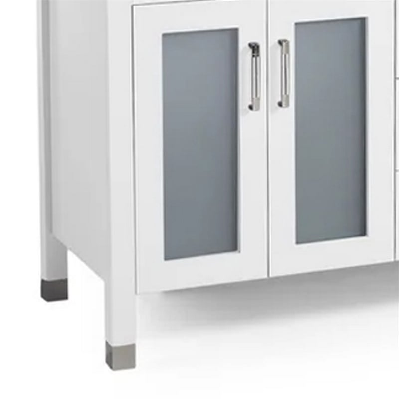 Benjara Bathroom Double Vanity Base- 3 Drawers and 4 Doors 73