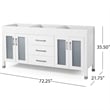 Benjara Bathroom Double Vanity Base- 3 Drawers and 4 Doors 73