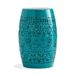Benjara Outdoor Garden Stool Side Table- Lace-Cut 12