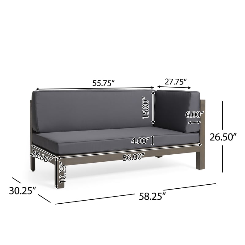 Benjara Juna Outdoor Corner Bench Set of 2- 58