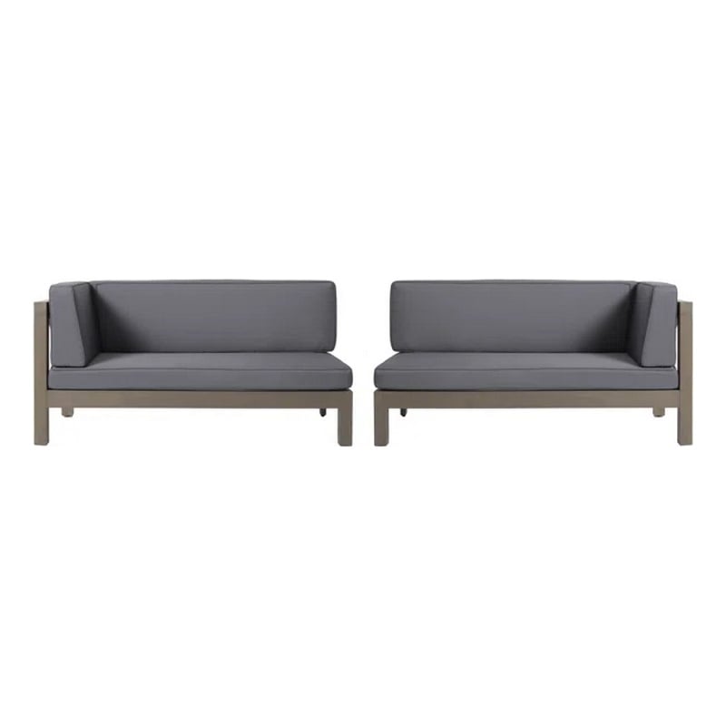 Benjara Juna Outdoor Corner Bench Set of 2- 58