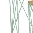 Benjara Mito 3pc Nesting Plant Stand Table- Brown Wood- X Cross Green Metal