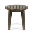 Benjara Outdoor Side End Table- Slatted- Tapered Legs 16