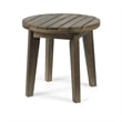 Benjara Outdoor Side End Table- Slatted- Tapered Legs 16