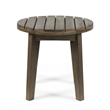 Benjara Outdoor Side End Table- Slatted- Tapered Legs 16