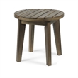 Benjara Outdoor Side End Table- Slatted- Tapered Legs 16
