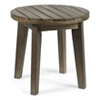 Benjara Outdoor Side End Table- Slatted- Tapered Legs 16