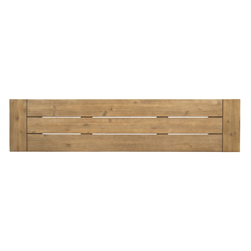 Benjara Wren Outdoor Bench with Slatted Top- 63