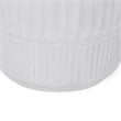 Benjara End Table- White Faux Concrete- Round 15