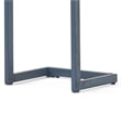 Benjara Small Accent End Table- 13 Inch- C Shaped Iron Legs- Black- Brown Wood