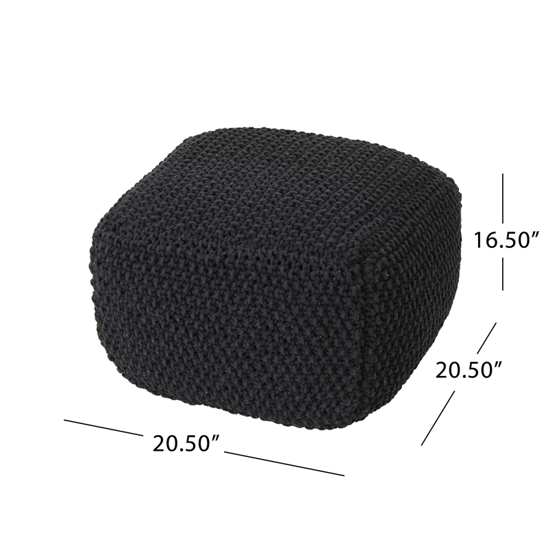 Benjara Alen Ottoman Cube Pouf- 21