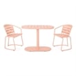 Benjara Monalisa 3 Piece Outdoor Bistro Set with 1 Oval Table- 2 Chairs- Pink