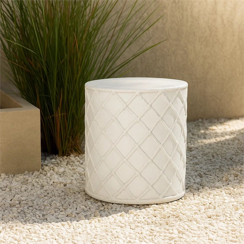 Benjara Outdoor End Table- Round 15