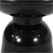 Benjara Side End Table Set of 2- Round Taper Top- Pedestal Base- Black Metal