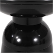 Benjara Side End Table Set of 2- Round Taper Top- Pedestal Base- Black Metal