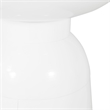 Benjara Suma Outdoor Side End Table Set of 2- Round Top- Pedestal- White Iron