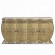 Benjara Rexx Server Console- 2 Door Cabinets- Ornate Carved 76