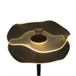 Benjara Accent Table Lamp- LED- Lotus Shape Acrylic- Copper- Gold- 18 Inch