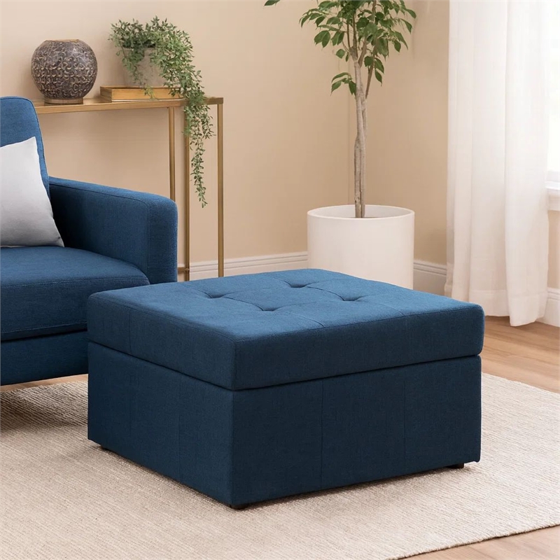 Benjara Low Accent Ottoman with Storage- 31