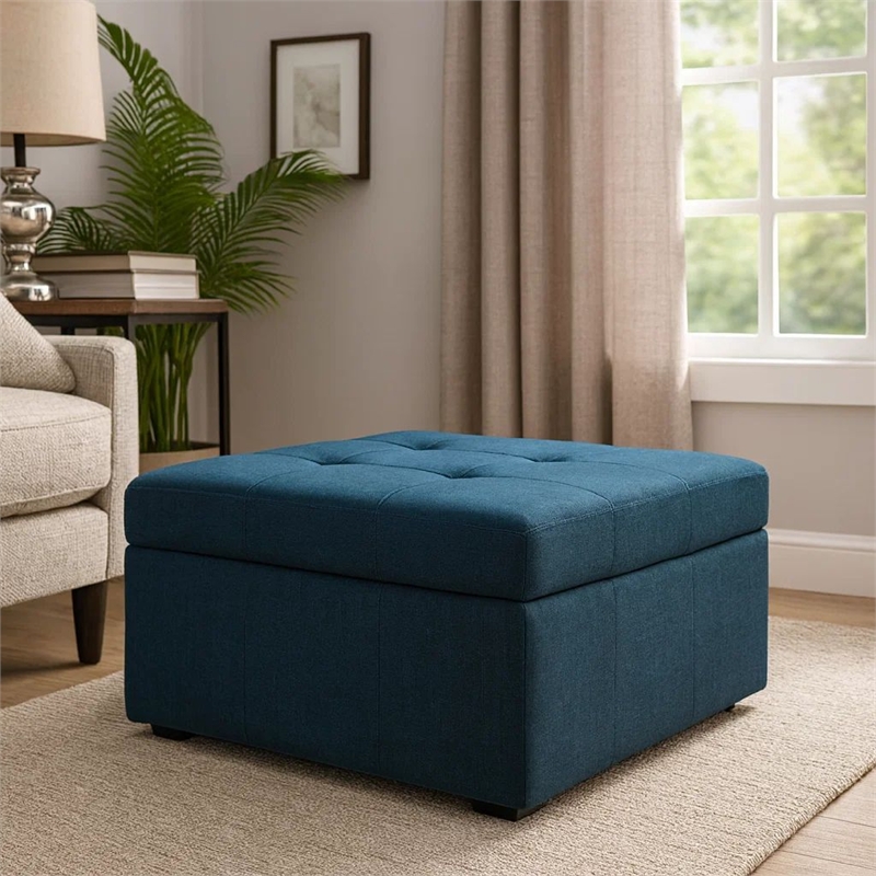 Benjara Low Accent Ottoman with Storage- 31