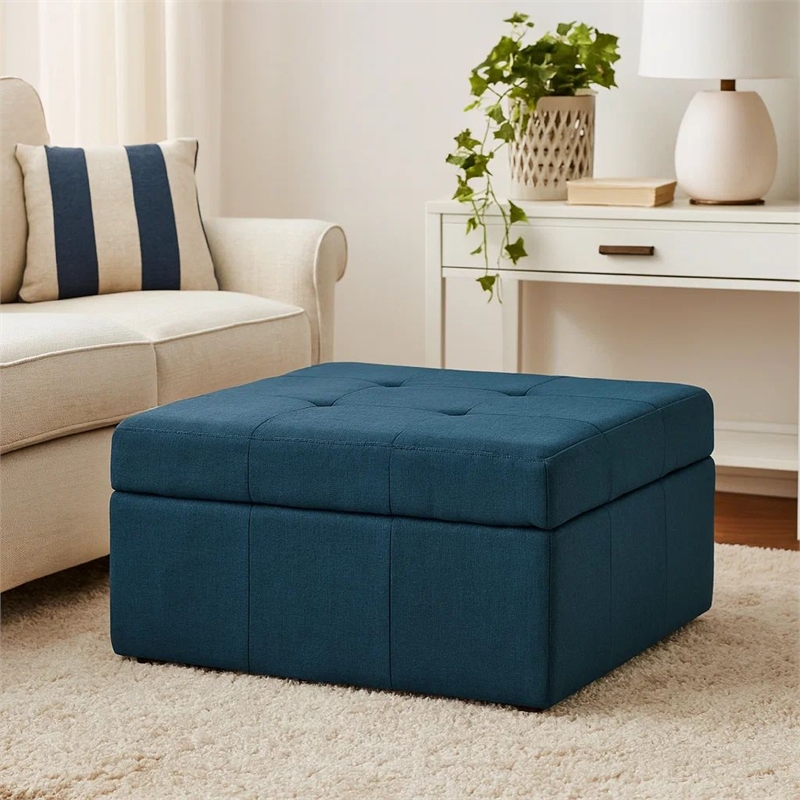 Benjara Low Accent Ottoman with Storage- 31