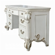 Benjara Antoine Vanity Desk- 7 Drawers- Antique Silver Wood- Gold- 65 Inch