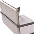 Benjara Jegy Dining Chair- Padded Washed Gray Faux Leather- Cantilever Base