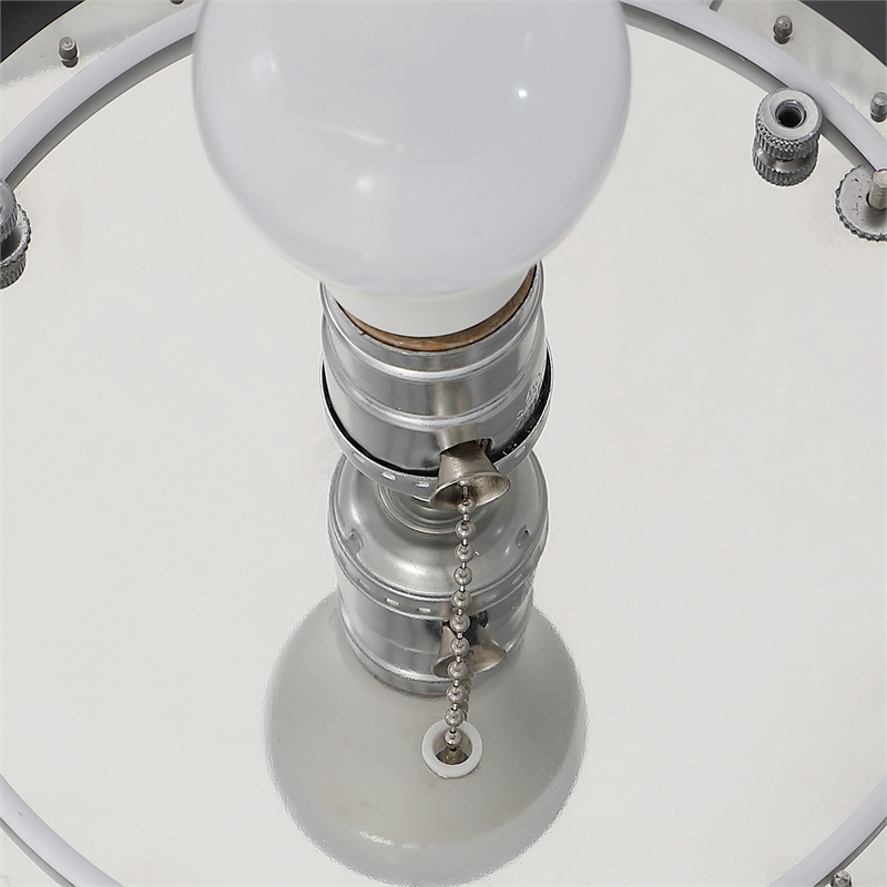 Benjara Mero Floor Lamp- Suspended Crystal Rain Chains- White Shade- 66