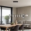 Benjara Modern Ceiling Pendant Light- Suspended Aluminum Spiral Loop- 23 Inch