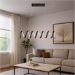 Benjara Modern Ceiling Pendant Light- Suspended Aluminum Spiral Loop- 23 Inch