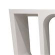Benjara Rectangular Console Table with Wavelike Base- 54