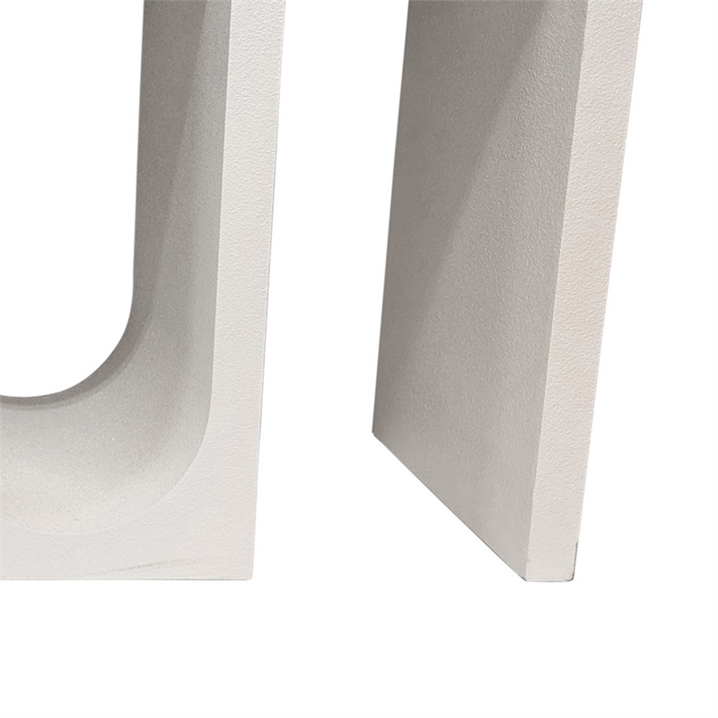 Benjara Rectangular Console Table with Wavelike Base- 54