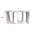 Benjara Rectangular Console Table with Wavelike Base- 54