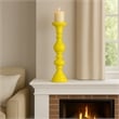 Benjara Naze Tabletop Candle Holder with Turned Accents- 23
