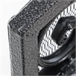 Benjara Fireplace Screen- Scrollwork Mesh Design- Iron w Black- Silver Finish