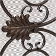 Benjara Fireplace Screen- Scrollwork Design- Iron- 45x35 Black- Gold Finish
