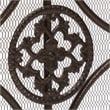 Benjara Fireplace Screen- Scrollwork Design- Iron- 45x35 Black- Gold Finish
