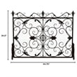 Benjara Fireplace Screen- Scrollwork Design- Iron- 45x35 Black- Gold Finish