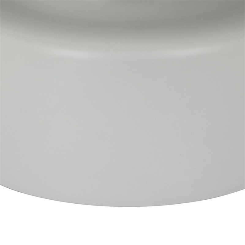 Benjara Ricca Plant Stand Table- White Metal- Round 29