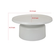 Benjara Ricca Plant Stand Table- White Metal- Round 29