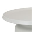 Benjara Ricca Plant Stand Table- White Metal- Round 29