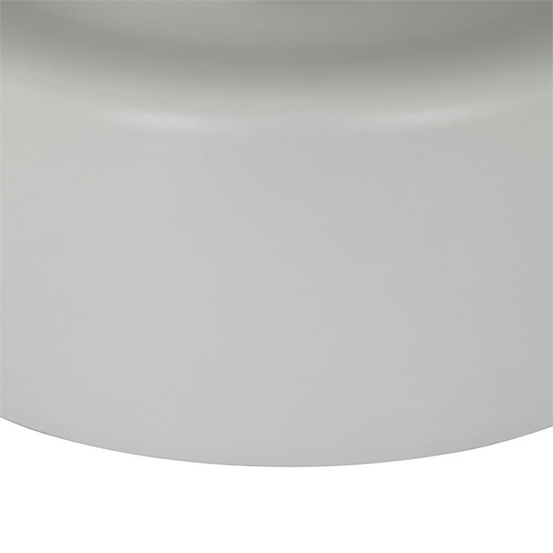 Benjara Ricca Plant Stand Table- White Metal- Round 29